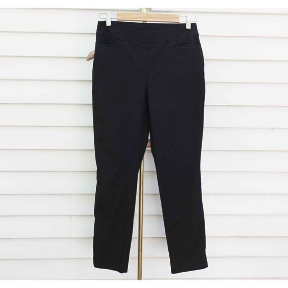 Chico’s Classic Black Stretch Tapered Leg Trouser Slacks - Picture 5 of 5